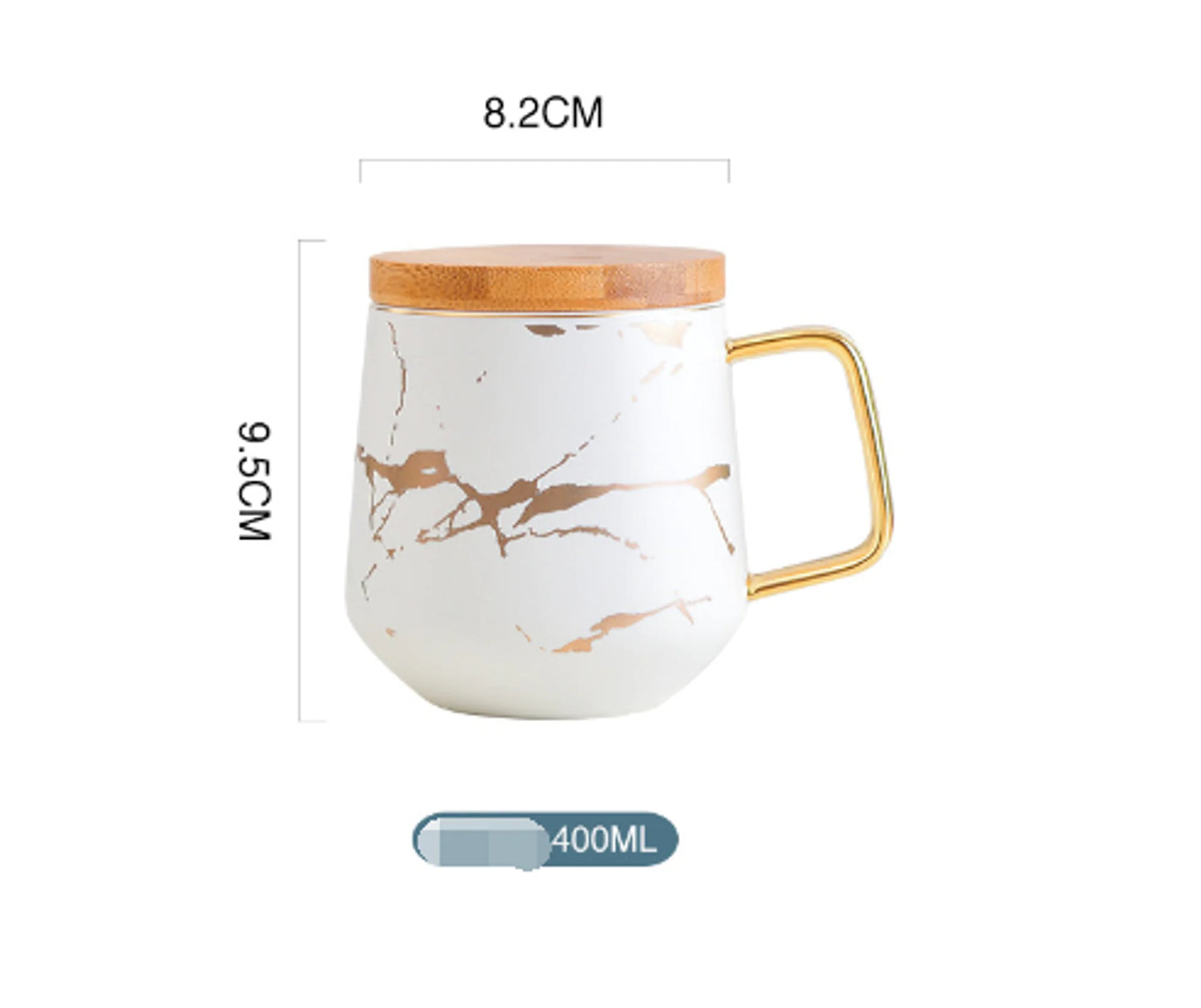 Tazas de café Marble Gold Inlay