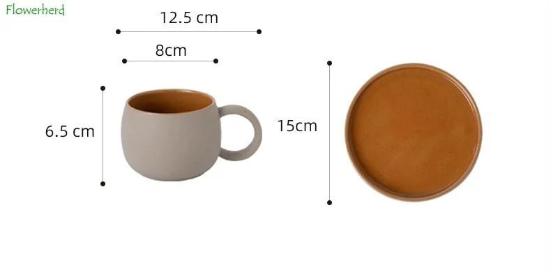 Coffee Mug with Saucer Ceramic - Coffee Karyk