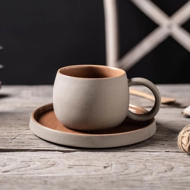 Coffee Mug with Saucer Ceramic - Coffee Karyk