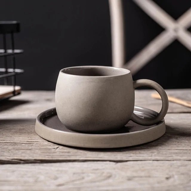 Coffee Mug with Saucer Ceramic - Coffee Karyk