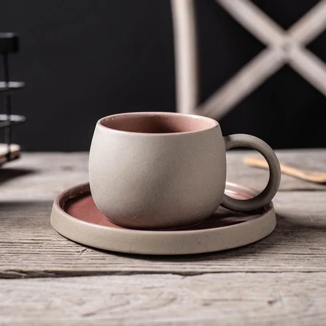 Coffee Mug with Saucer Ceramic - Coffee Karyk