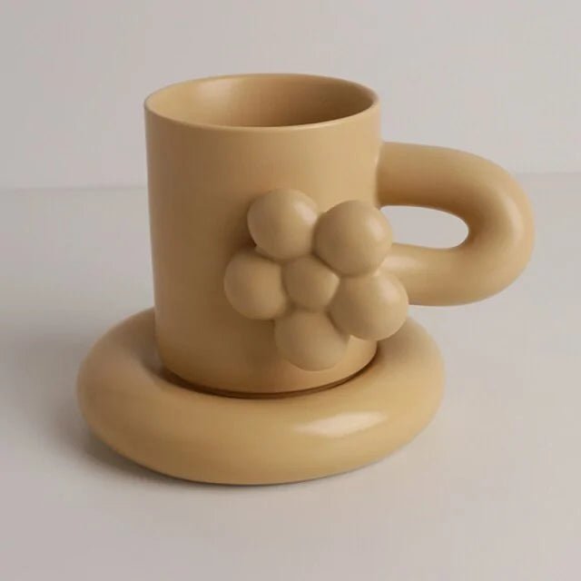 Creative Handmade Flower Coffee Cup - Coffee Karyk