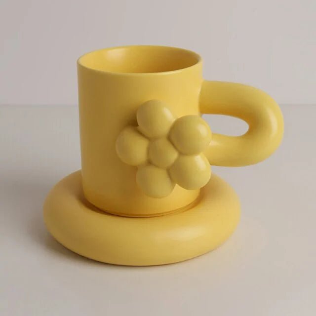 Creative Handmade Flower Coffee Cup - Coffee Karyk