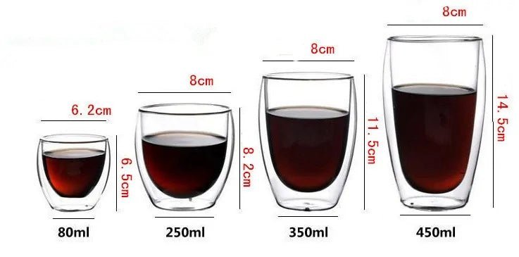 Double Wall Glass Insulated Coffee Mug - Coffee Karyk