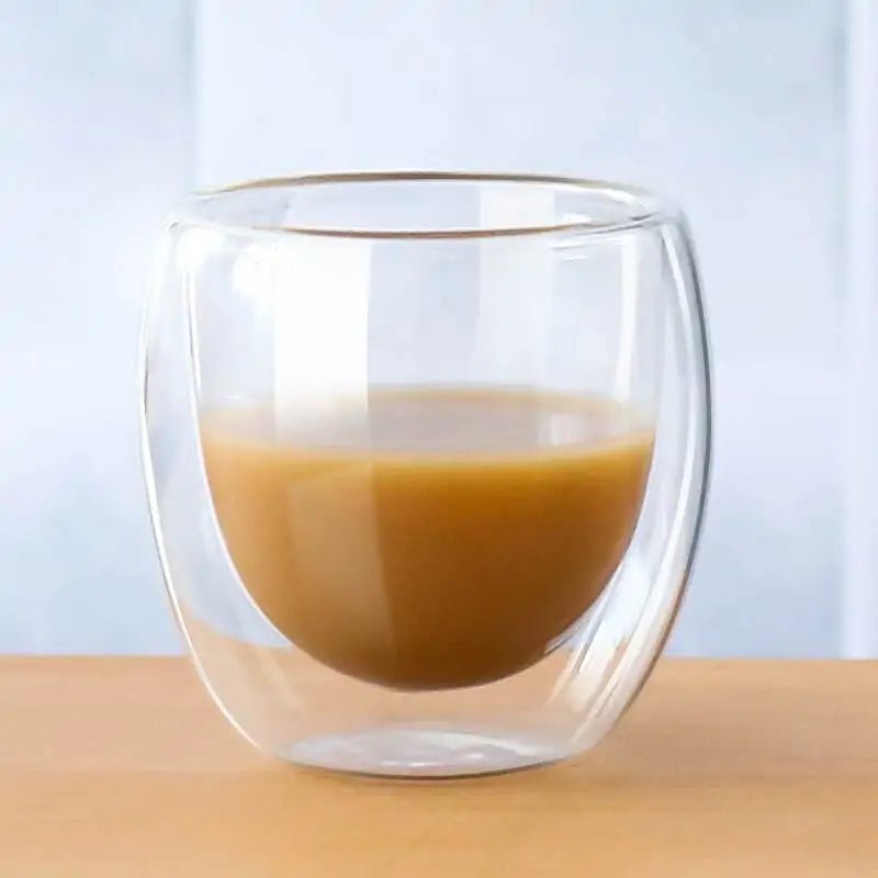 Double Wall Glass Insulated Coffee Mug - Coffee Karyk