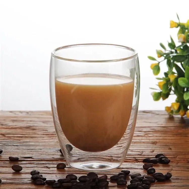 Double Wall Glass Insulated Coffee Mug - Coffee Karyk